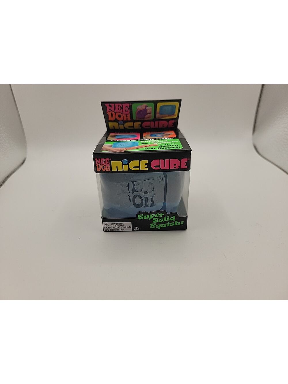 NeeDoh Nice Cube Nee Doh Squishy Ice Cube New Blue Sealed Super Solid Squish